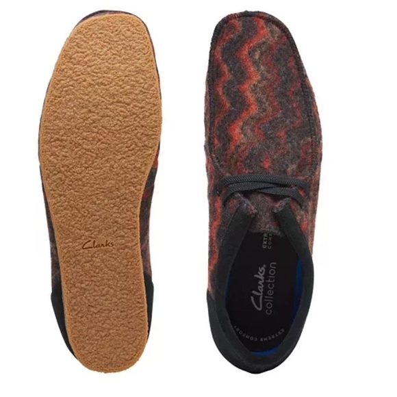 CLARKS WALLABIES WOOL AZTEC SHACRE II CHUKKA BOOTS MENS SIZE 8 WOMENS 10 main image 13